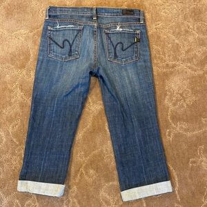Citizens of Humanity denim crop jeans, size 28